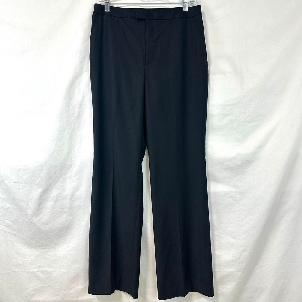 BLOOMINGDALE'S ELLEN TRACY NWT 100% Wool Black Pants Womens 10 Office Career Lux